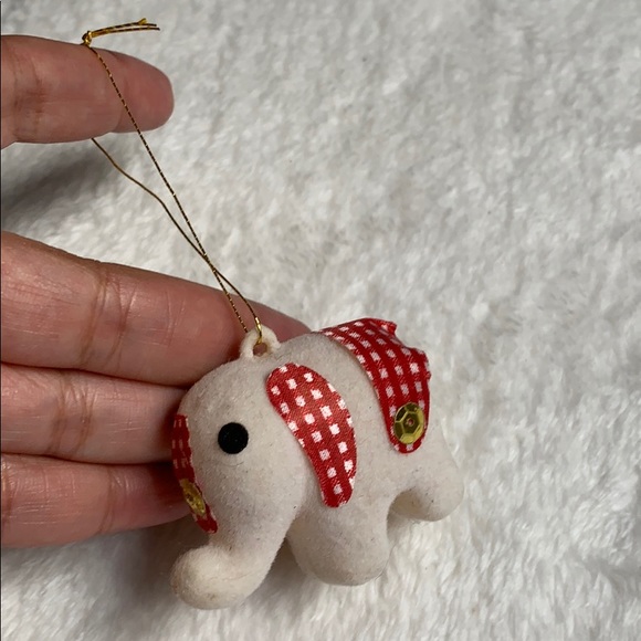 unbranded Other - Flocked 2” Christmas Xmas Tree elephant Ornament